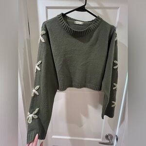 Altar'd State Olive Knit Sweater
